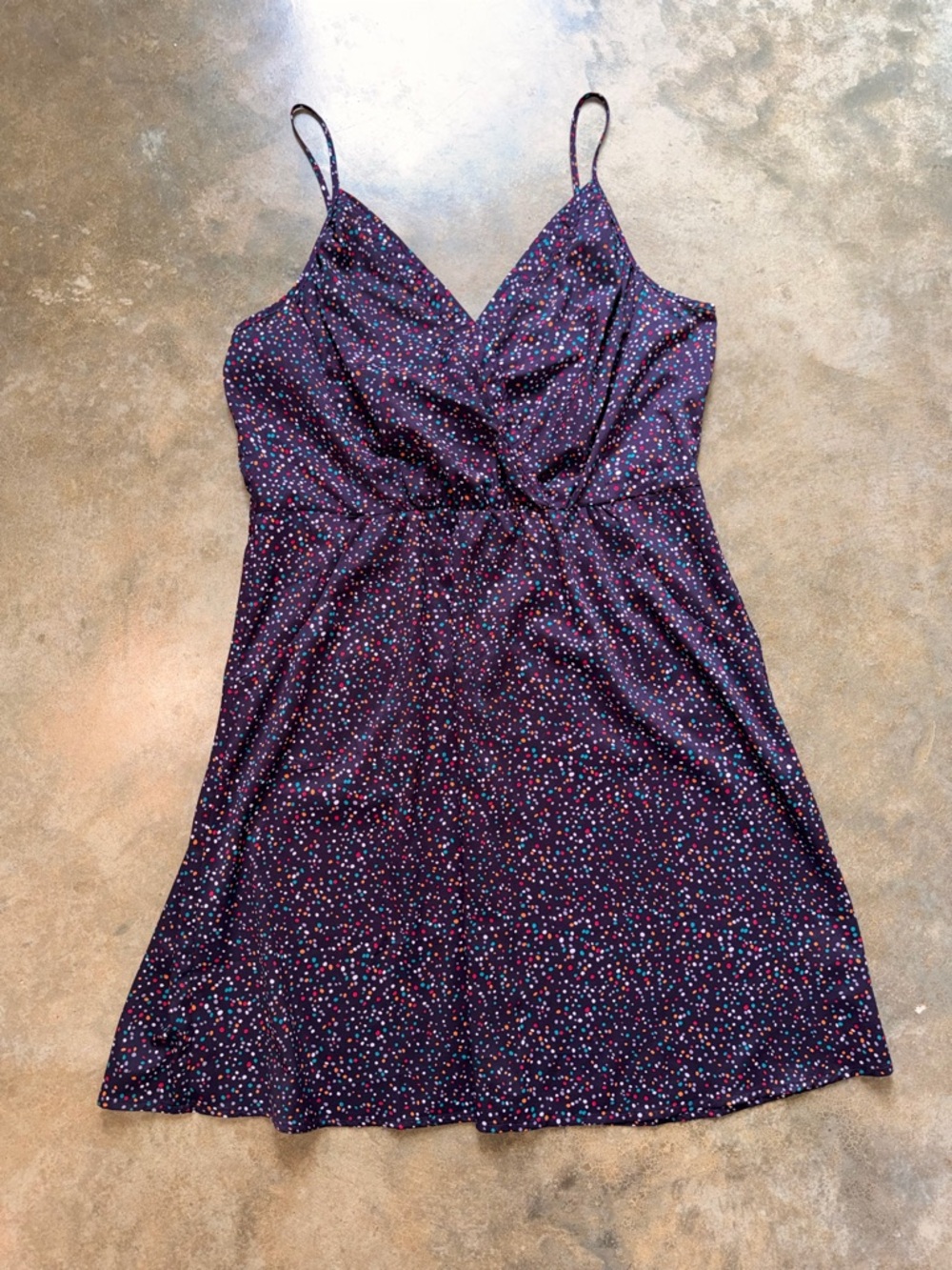 GAP Purple Polka Dot Slip Dress NWOT Sleeveless Midi Dress Size 16